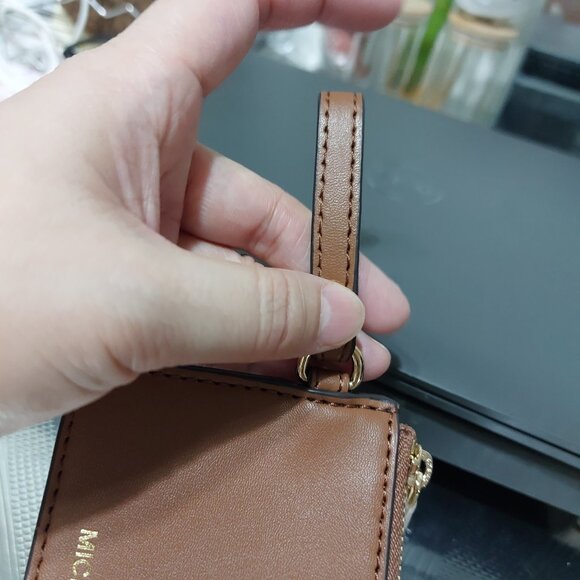 MICHAEL KORS THIN Mini Slip On Snap In Mini Bag Wallet Coin Purse ID Card - Picture 8 of 10